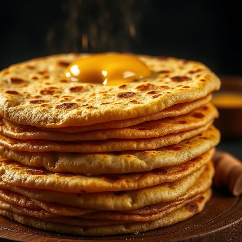 Fresh hot Indian rotis
